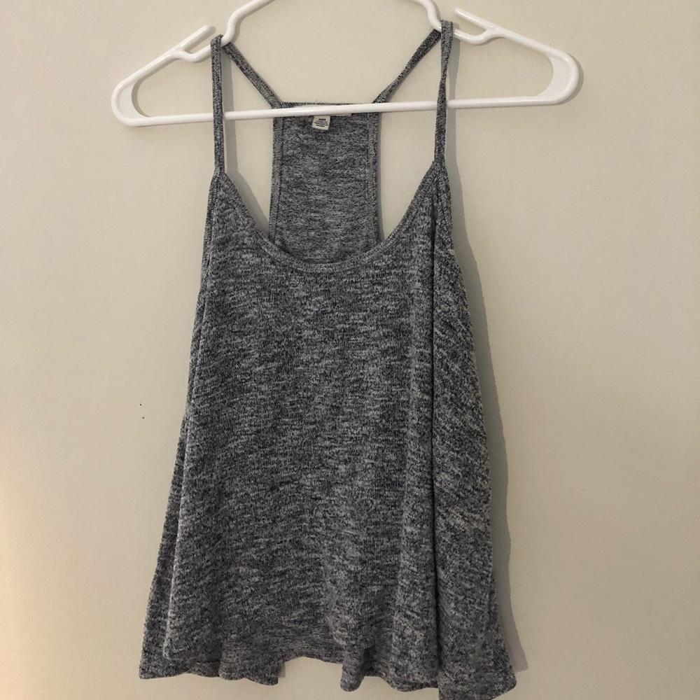 Gray athletic tank top